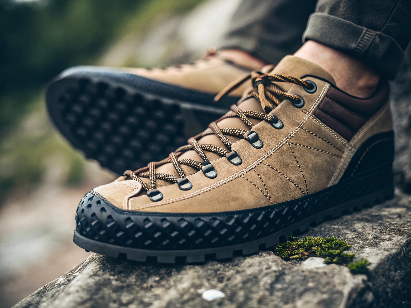 Närbild på klättringsskor